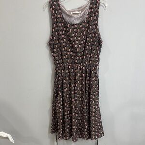Eye Candy Brown and White Sleeveless Sundress